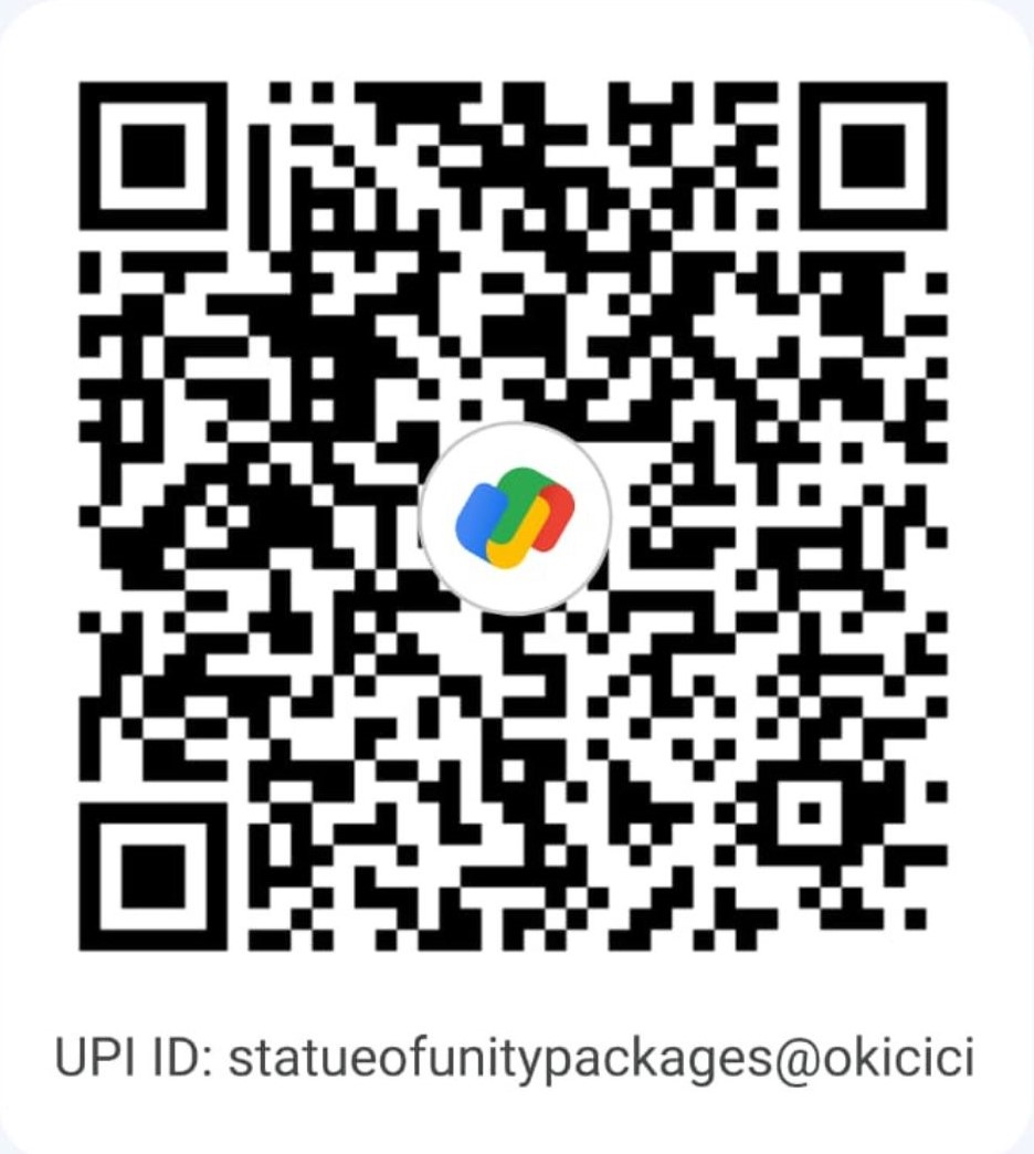 Payment QR Code for Statue of Unity and Rann of Kutch tour package